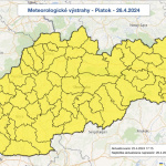 Výstraha SHMÚ platí pre celé Slovensko. | Zdroj: SHMÚ